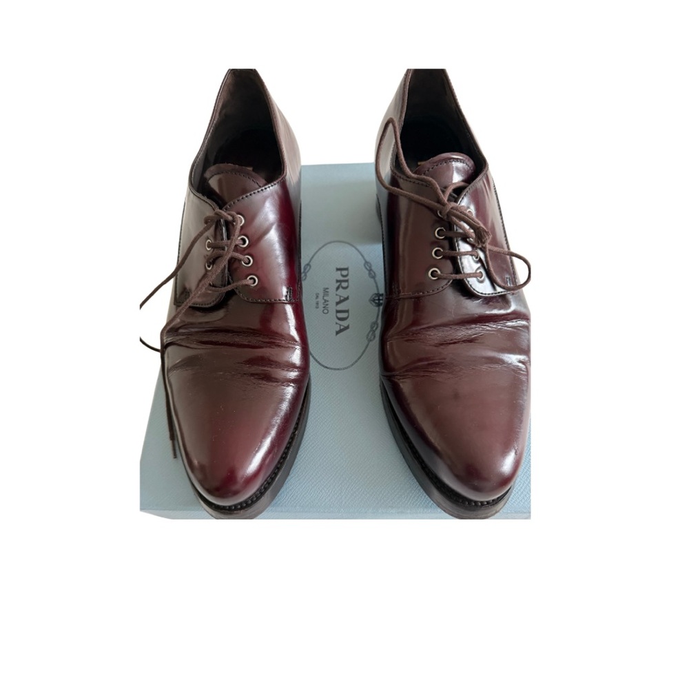 Prada Woman's Burgundy Leather Shoes